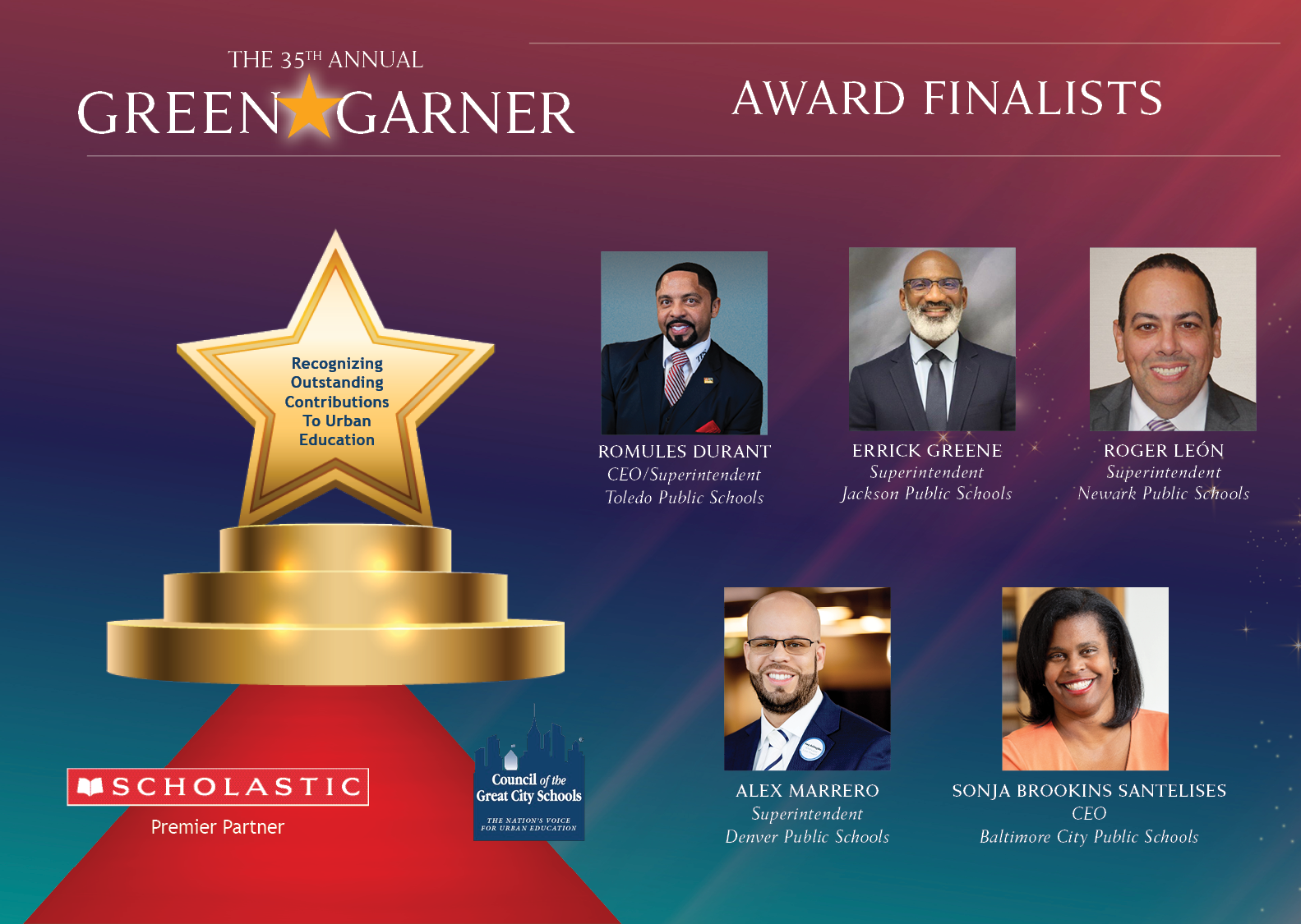  Images of Green-Garner Award Finalists